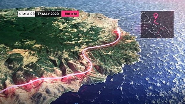 Partenza Giro-E della 8^ tappa del 103° giro d'Italia da Marina del Gargano