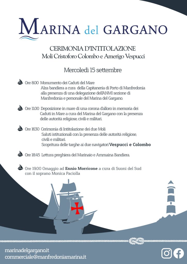 Cerimonia di Intitolazione dei Moli Marina del Gargano