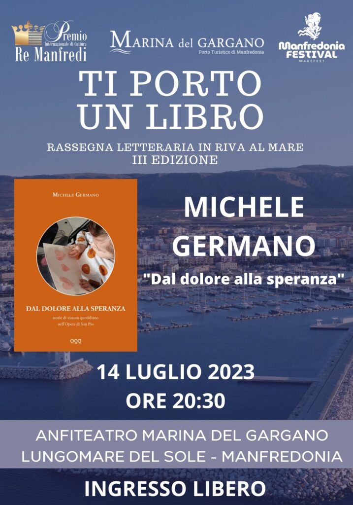 Stasera 14 luglio 20:30 Michele Germano Ti Porto un Libro