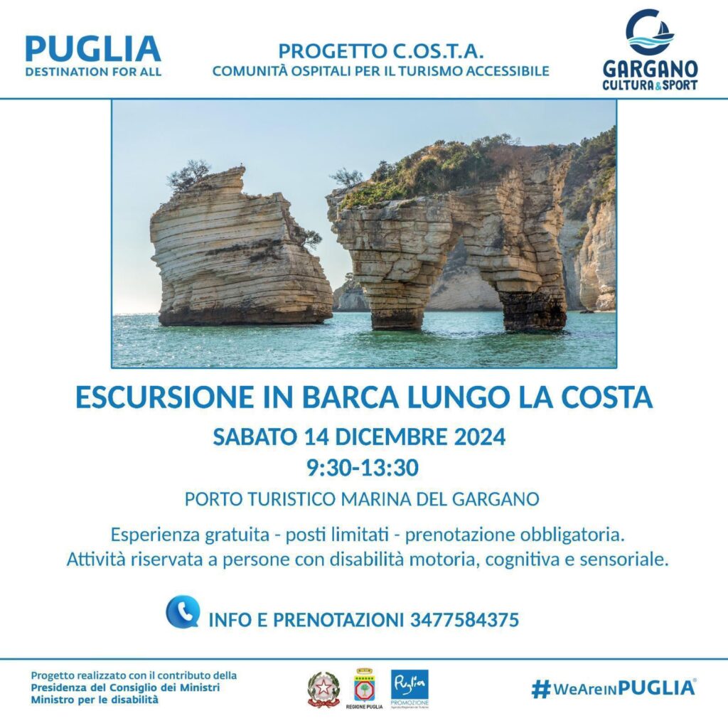 Progetto C.Os.T.A: iniziative in Marina del Gargano 14-15 dicembre2024