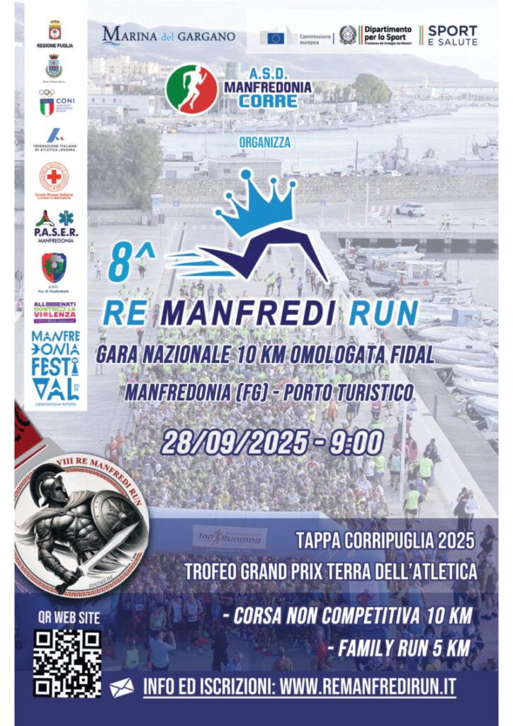 8^ Re Manfredi Run 28 Settembre 2025 - 10 km - Manfredonia